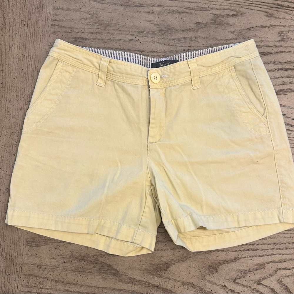 Natural selections pastel yellow shorts. Size 6
